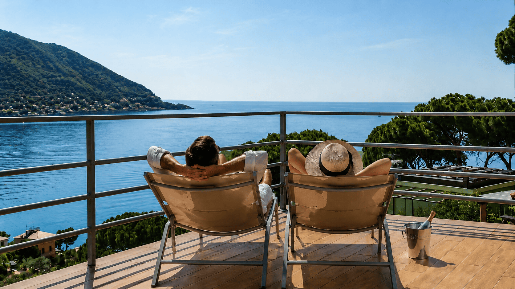 terrace overlooking the sea on portofino